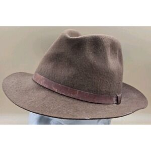 Bollman Tan/Brown 100% Wool Felt Large Fedora Hat Made In USA